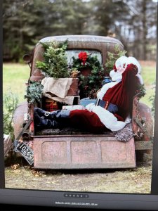 Santa relaxing in the truck... Photo by Footprints Photography-25