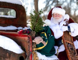 Santa preparing for the holidays