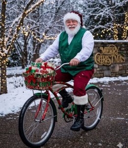 Bicycle Santa